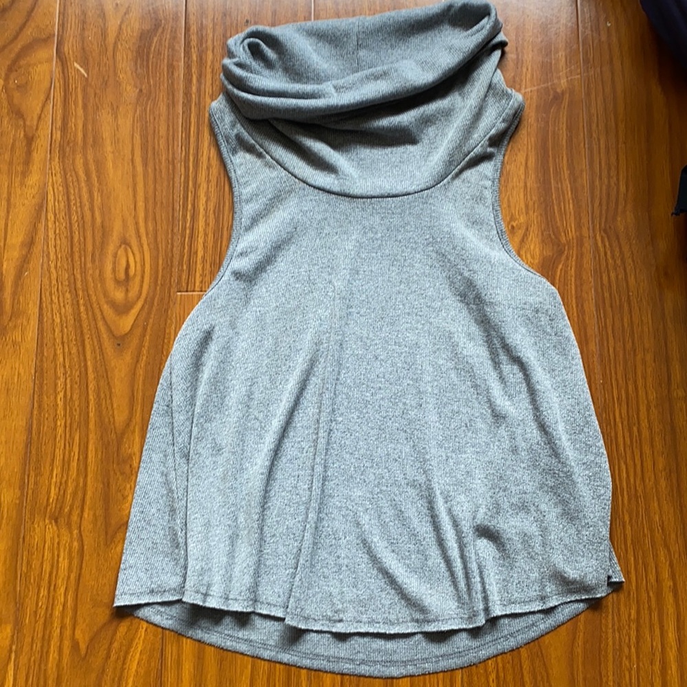 UO Cooperative Heather Gray Turtleneck Blouse